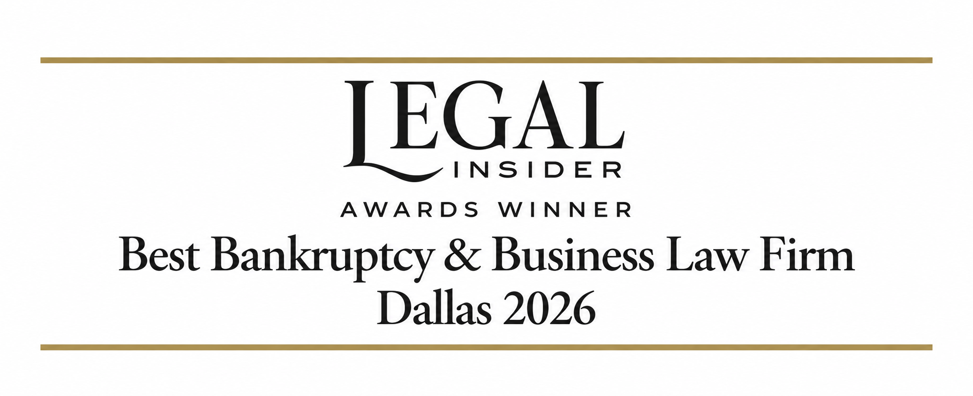 Wallace Law PLLC - Legal Insider Awards Winner, Best Bankruptcy & Business Law Firm, Dallas 2026